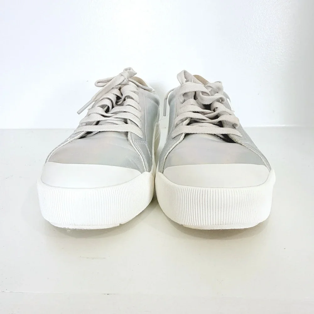 Dr. Scholls Time Off Platform Sneakers Womens 7.5M Silver Holographic Iridescent